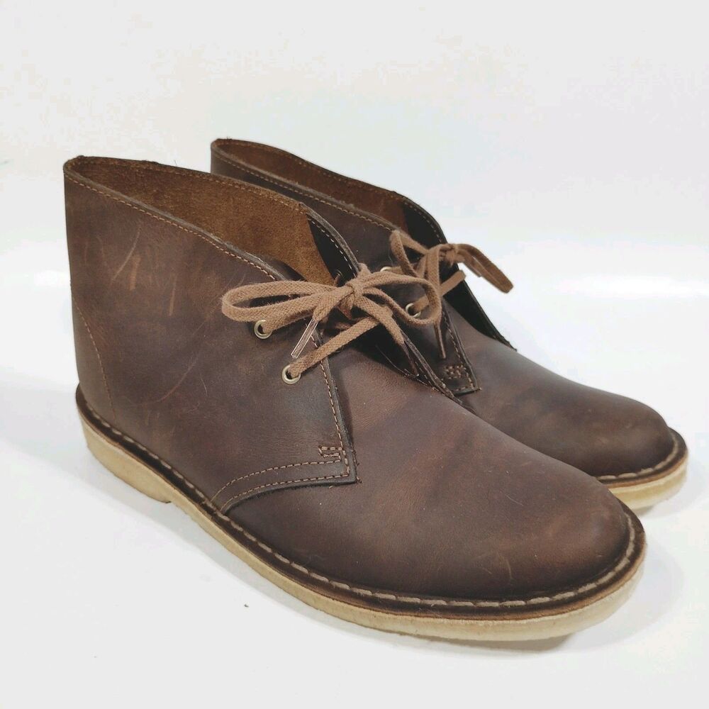 Clarks Originals Desert Womens Size 7.5 Lace Up Chukka Boots Beeswax Brown